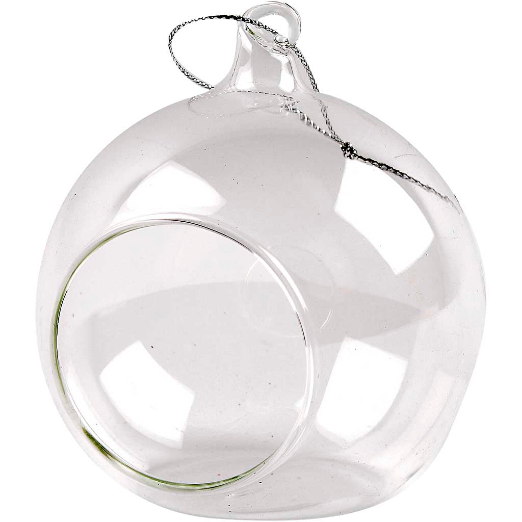 Creativ company décoration en verre avec ouverture, d 8 cm, 6 pièces 1 boîte