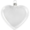 Creativ company coeur en verre plat, h : 9 cm, l : 7,8 cm, épaisseur 2,1 cm, 6 pièces 1 boîte
