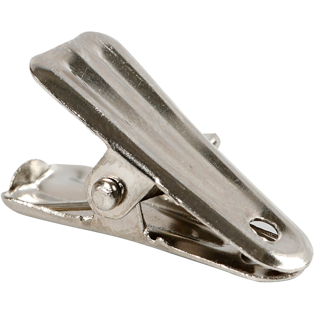 Pinces déco Creativ company, l: 27 mm, l: 14 mm, argent, 10 pièces 1 boîte
