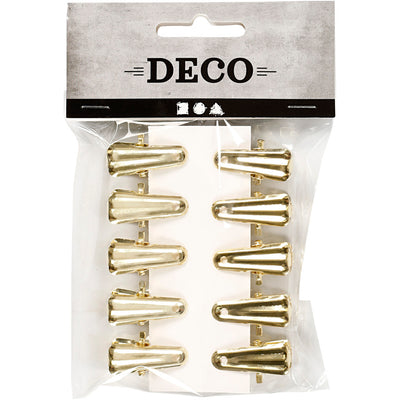 Pinces déco Creativ company, l: 27 mm, l: 14 mm, or, 10 pièces 1 boîte