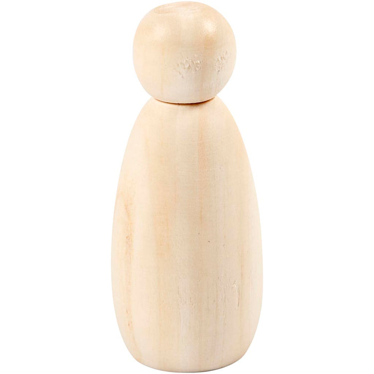 Figurine en bois Creativ company, h : 8 cm, d 3,8 cm, 3 pièces 1 boîte