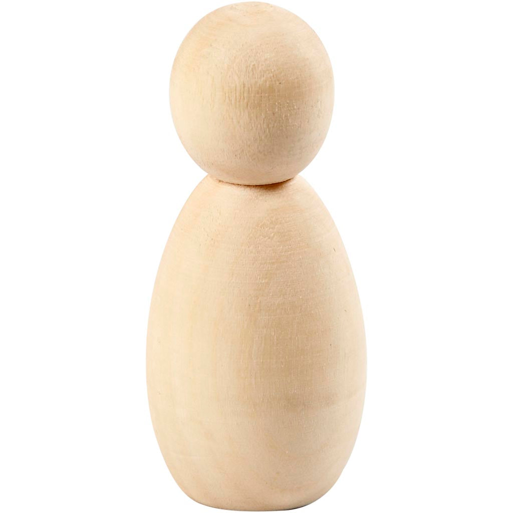 Figurine en bois Creativ company, h: 6 cm, 5 pièces 1 boîte
