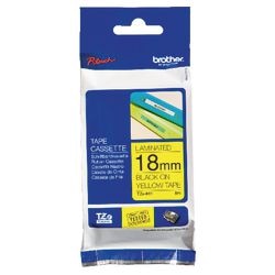 Ruban d'étiquettes brother tze641 18mmx8m noir jaune