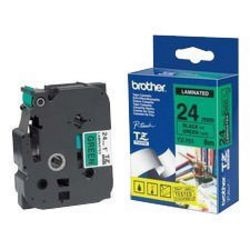 Ruban d'étiquettes brother tze751 noir sur vert 24 x 8000 mm