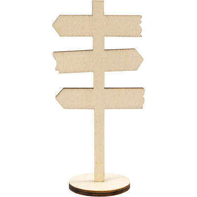 Creativ Company Flèches de plaque en bois à pied, 12 cm