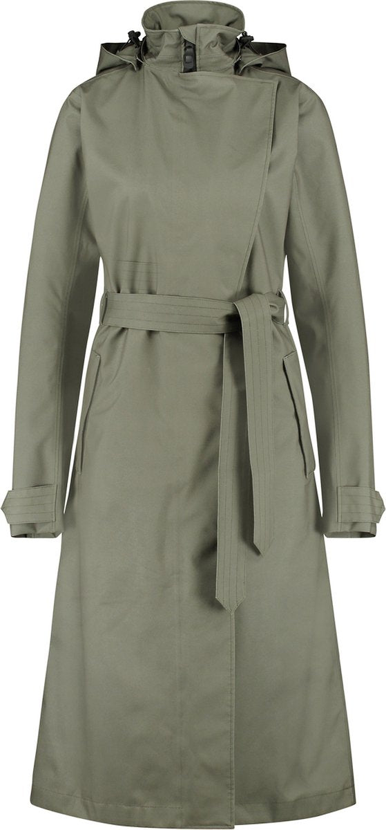 Agu trench coat long imperméable urbain extérieur femme - vert - m
