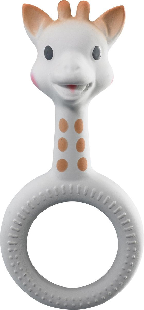 Anneau de dentition so'pure Sophie la girafe - jouet de dentition - jouet de dentition - jouets bébé - caoutchouc 100% naturel - 13,5x6,4x5,2 cm - beige marron