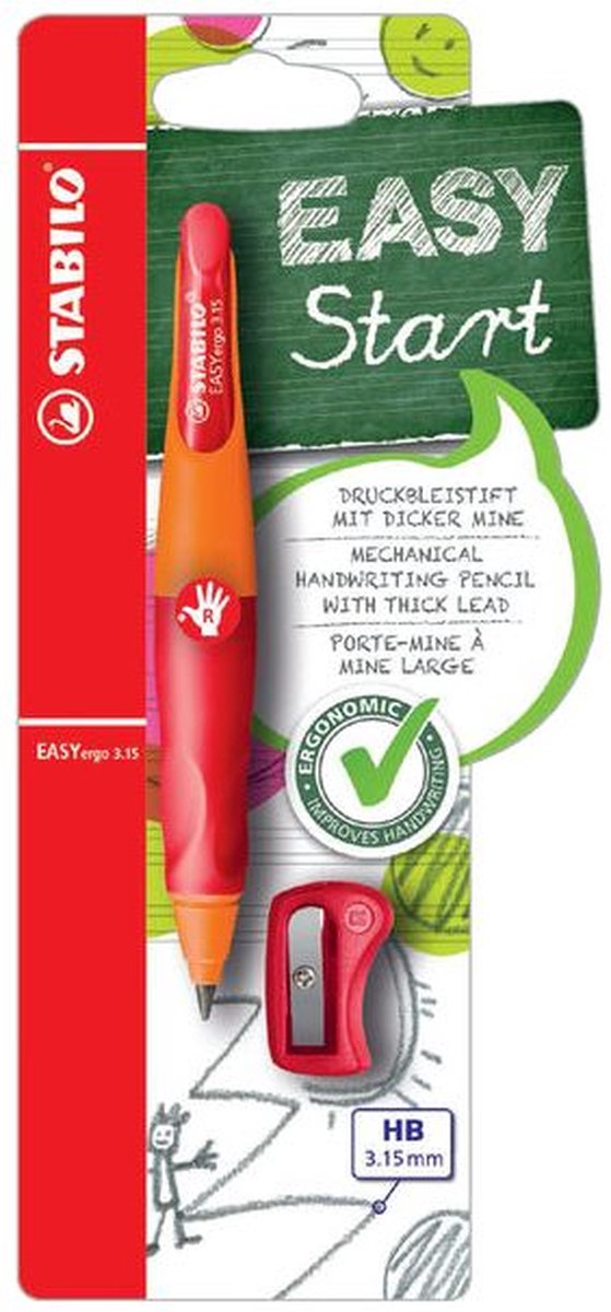 Stabilo porte-mine easyergo hb 3.15mm droite ou rd | 5 pièces