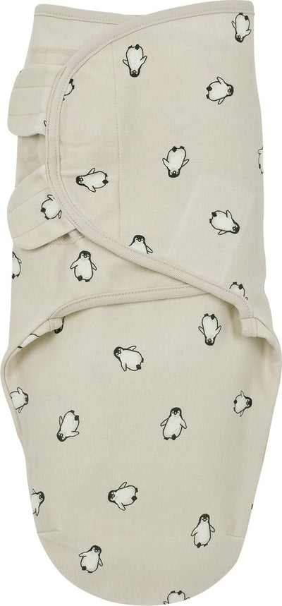 Couverture d'emmaillotage Meyco pour bébé pingouin - sable doux - 4-6 mois - 1,0 tog