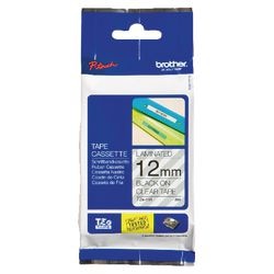 Ruban d'étiquettes brother tze131 12mmx8m noir transparent