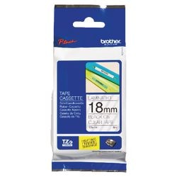 Ruban d'étiquettes brother tze141 18mmx8m noir transparent