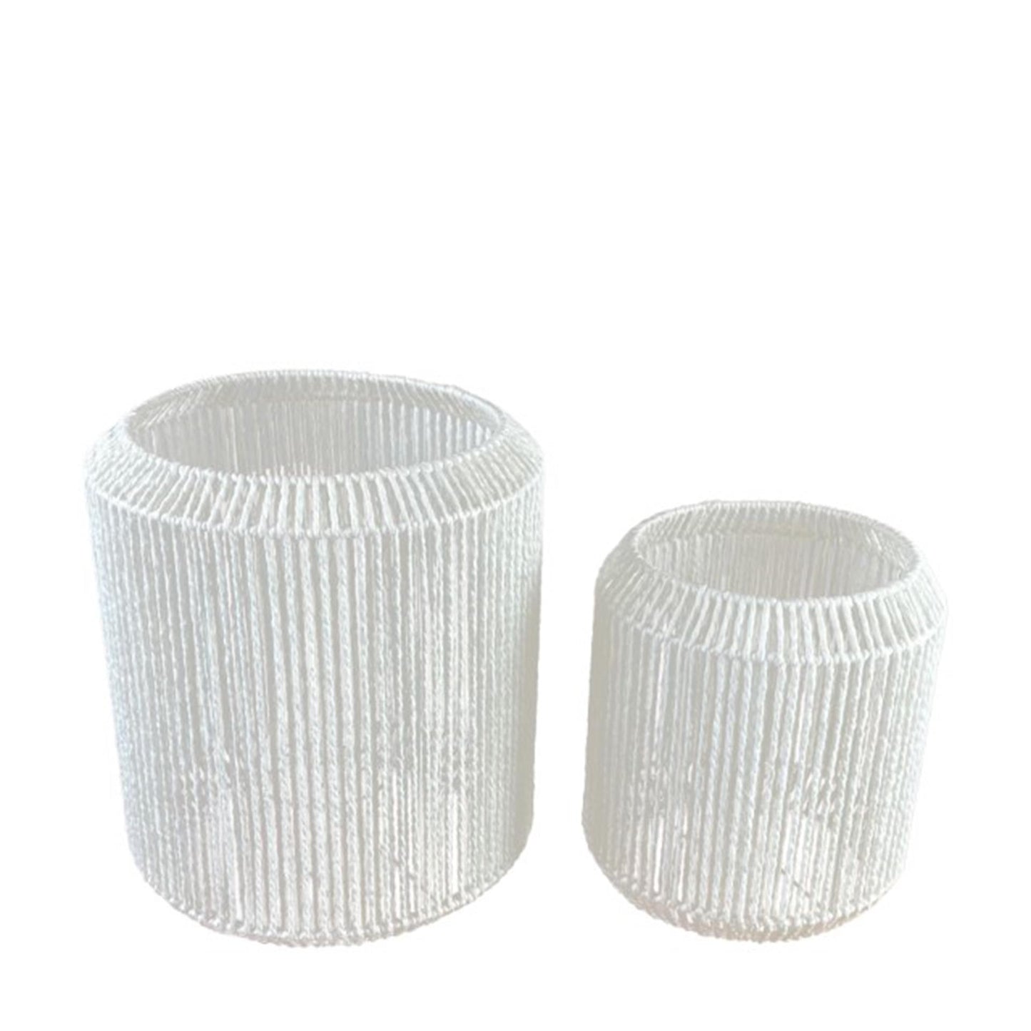 Dijk natural collections ensemble de lanternes 2 pièces h30 et h40cm blanc