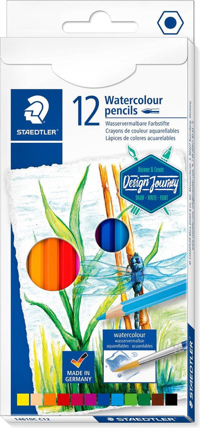 Crayons de couleur aquarelle Staedtler - lot de 12 pièces