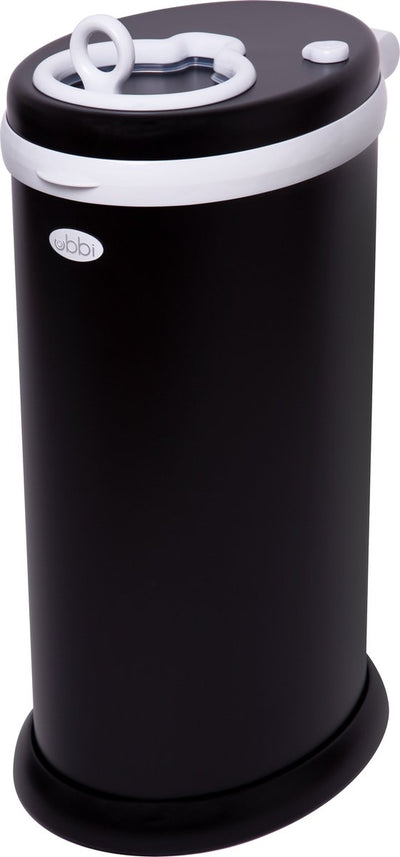 Ubbi - poubelle à couches - noir mat - métal - sans odeur - aucune cassette de recharge requise