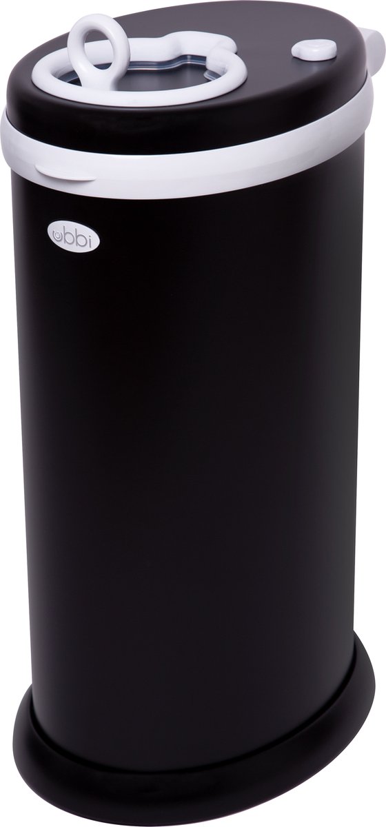 Ubbi - poubelle à couches - noir mat - métal - sans odeur - aucune cassette de recharge requise