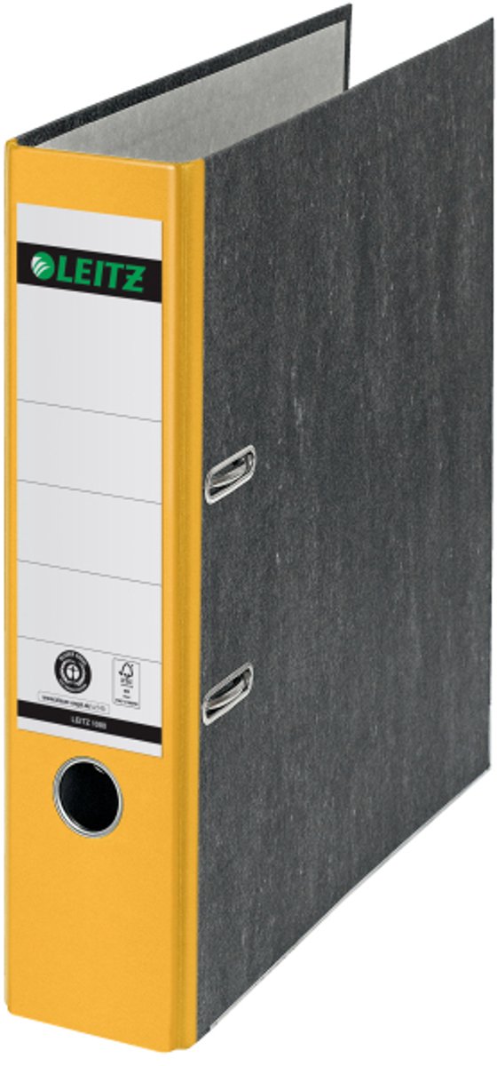 Dossier Leitz 180° nuageux a4 - 80mm - 100% recyclé - jaune - 3 pièces