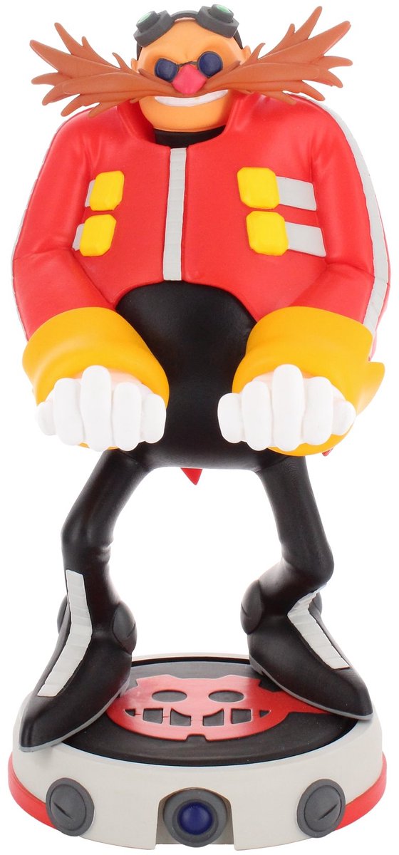 Cableguys Sonic the Hedgehog – Dr. Eggman – Support de figurine pour téléphone | contrôleur | étui de chargement (attaches-câbles d'origine)