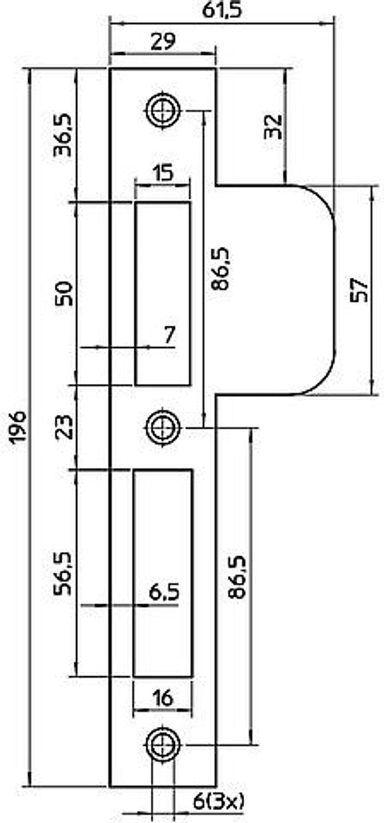 Gâche Nemef vp4000 17t - inox - d2+4