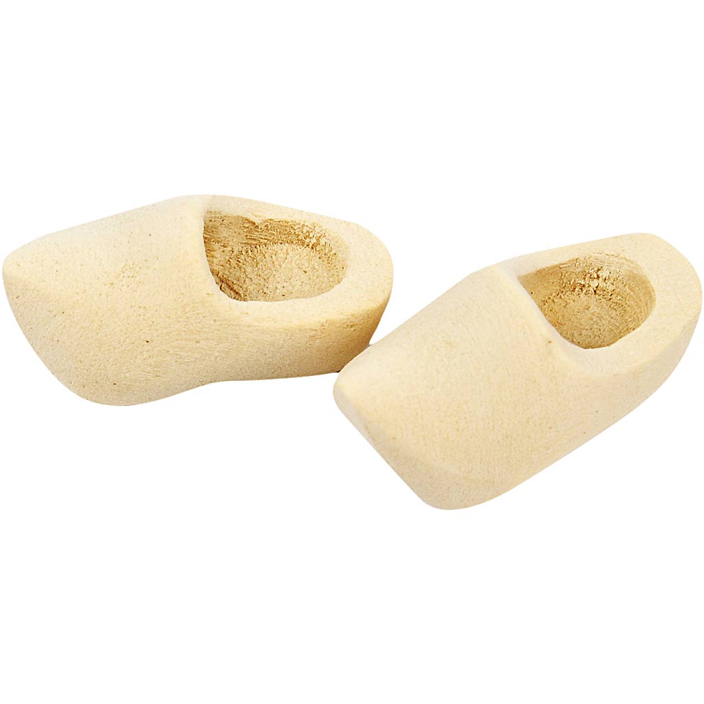 Sabots en bois hollandais Creativ company, L : 30 mm, 2 paires 1 boîte