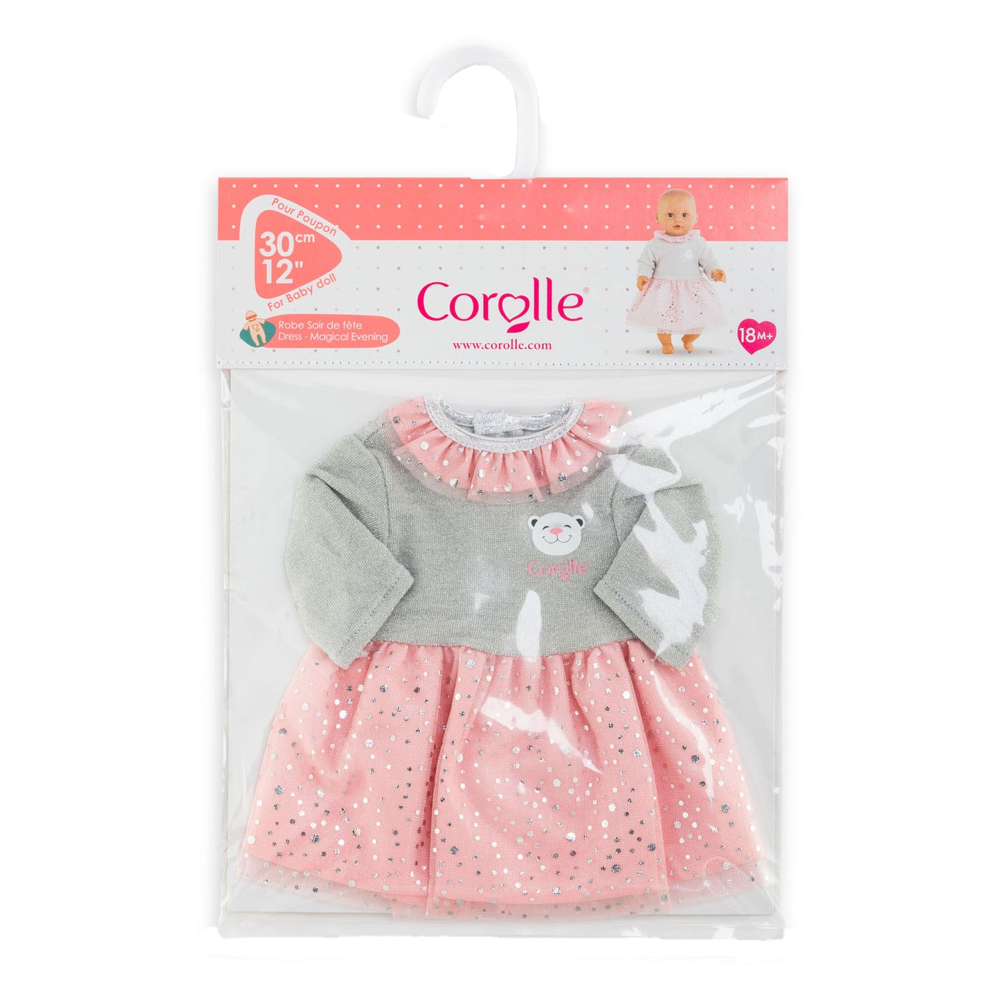Corolle mon premier poupon - robe de poupée magique, 30cm
