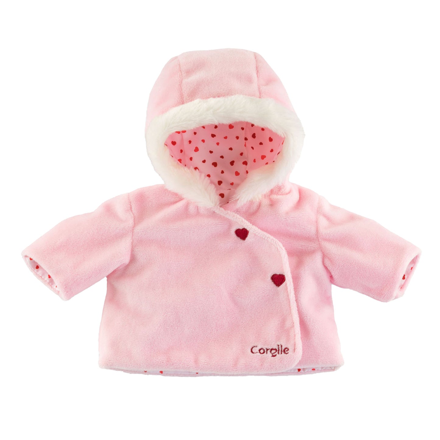 Corolle Mon Poupon Jacket Hartjes Pink, 30cm