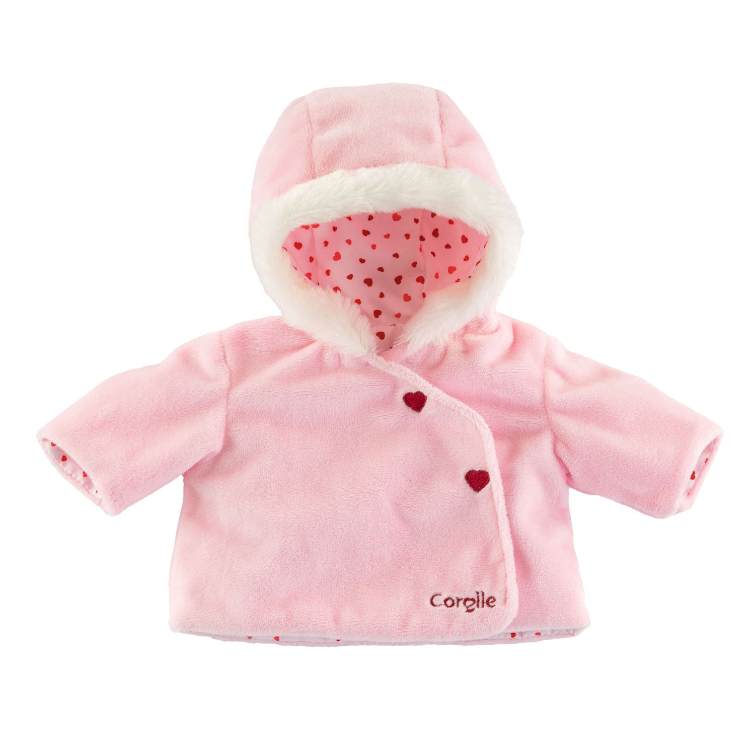 Corolle Mon Poupon Jacket Hartjes Pink, 30cm