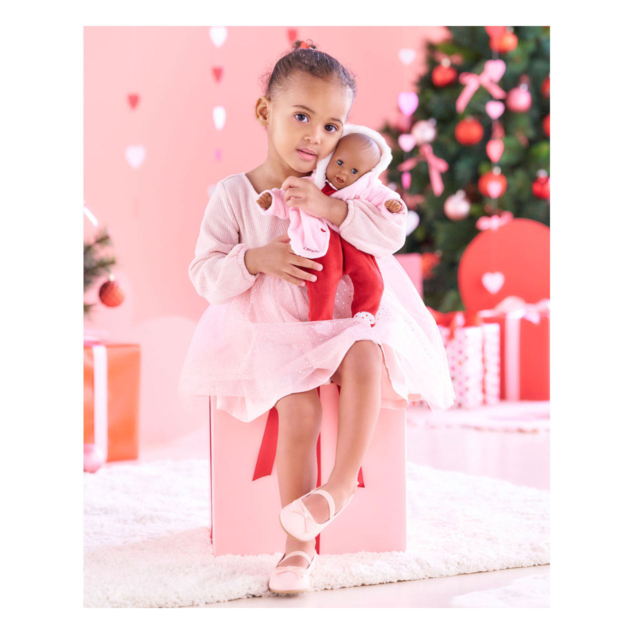 Corolle Mon Poupon Jacket Hartjes Pink, 30cm