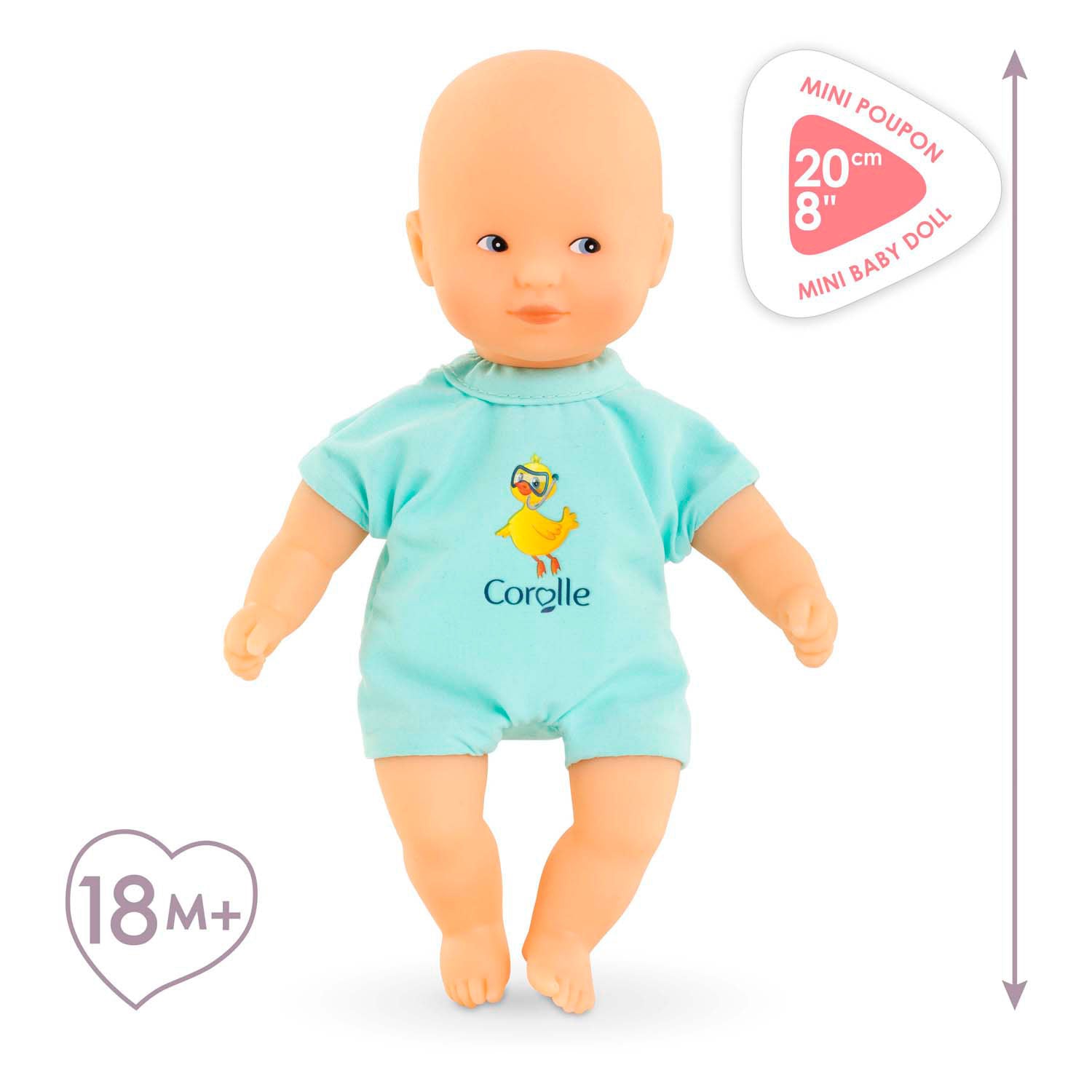 Corolle Mini Bad Babypop - Bleu, 20 cm
