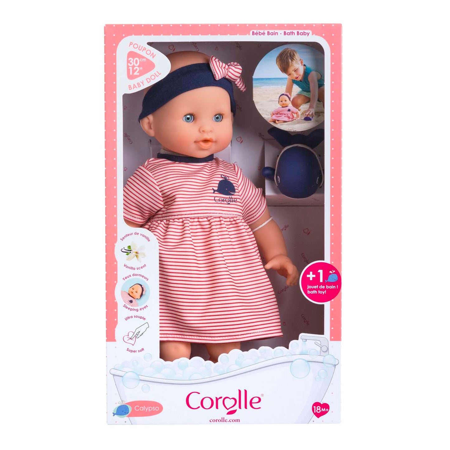 Corolle Badpop Calypso - baleine, 30 cm