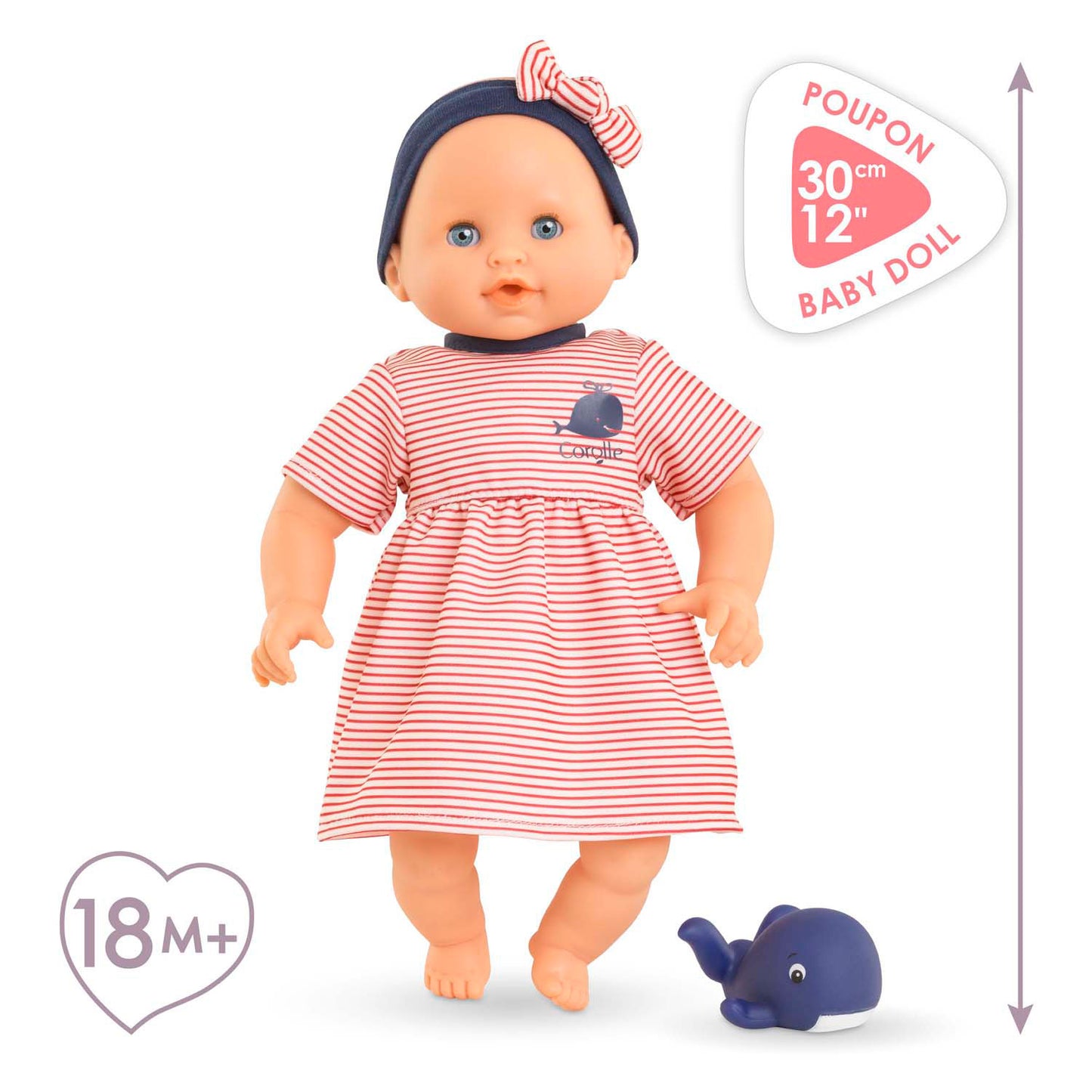Corolle Badpop Calypso - baleine, 30 cm