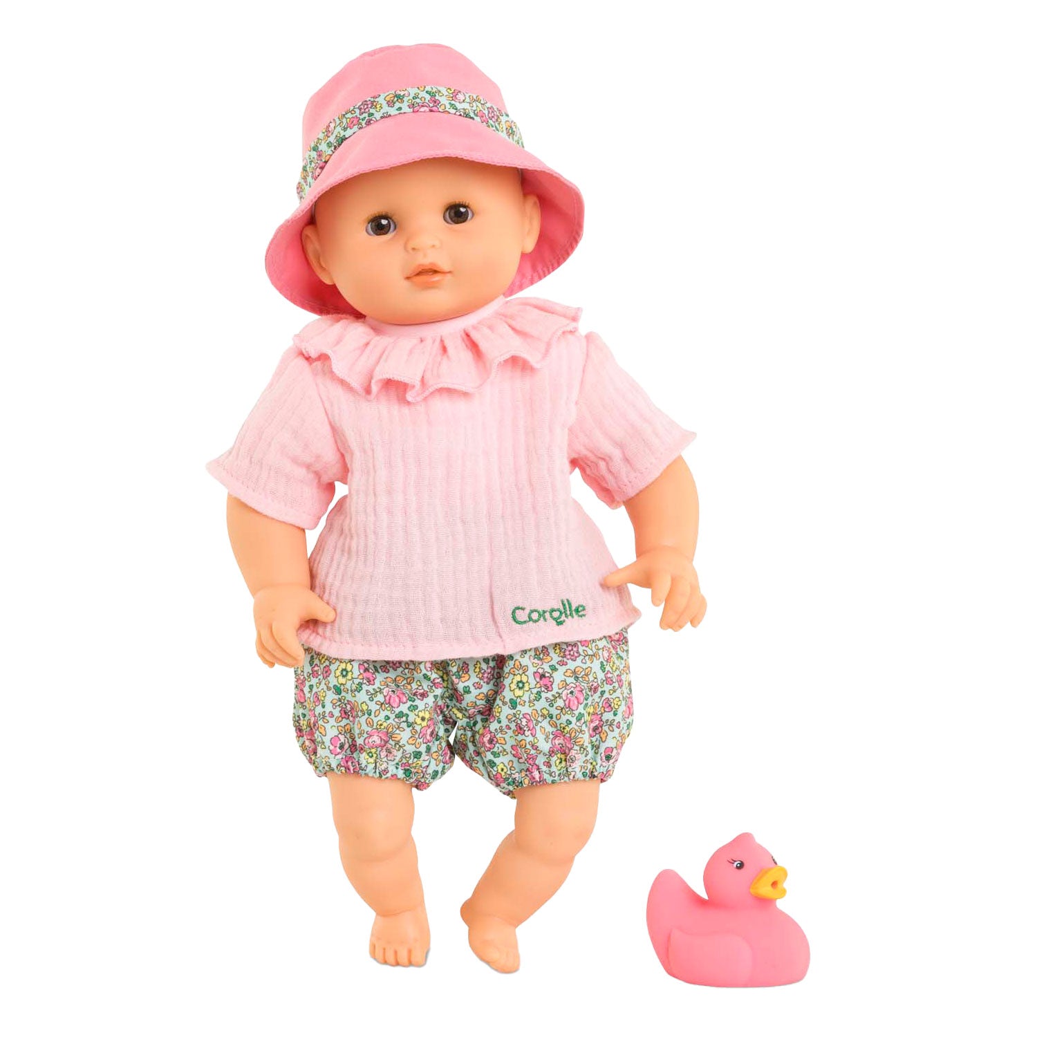 Corolle Badpop Coralie avec canard en caoutchouc - Bloomer, 30 cm