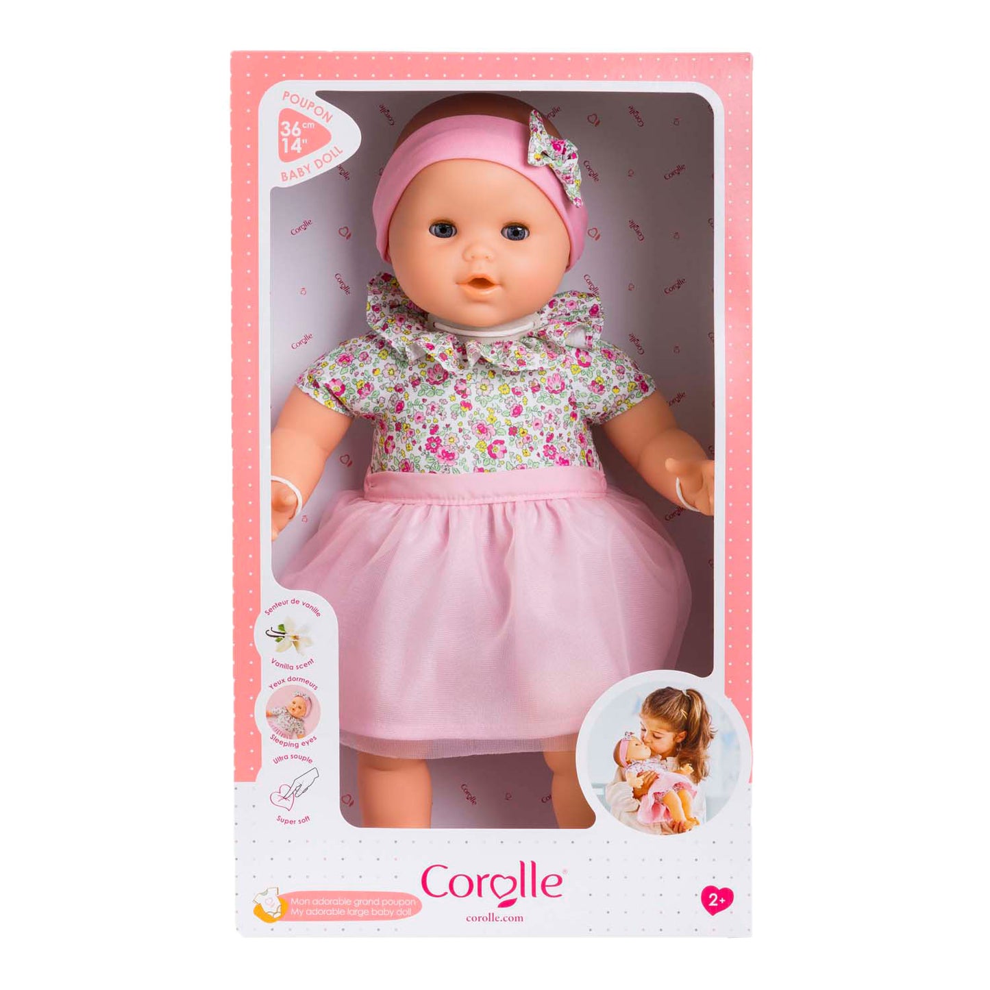 Corolle Grande poupée bébé avec des fleurs, 36 cm