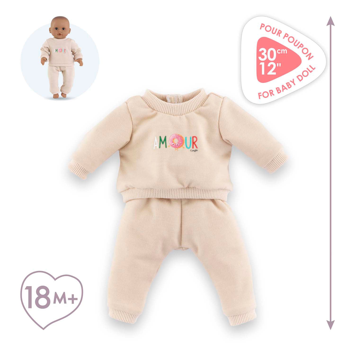 Corolle Beige Tracking Costume pour bébé pop, 30 cm