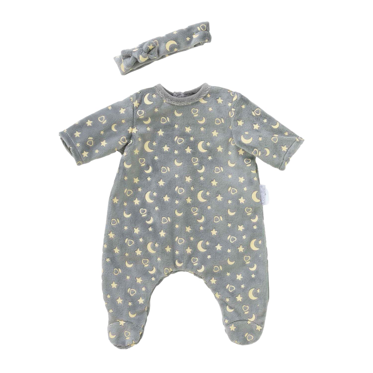 Corolle Dolls Pajamas Glitter in the Dark and Hair Band, 36cm