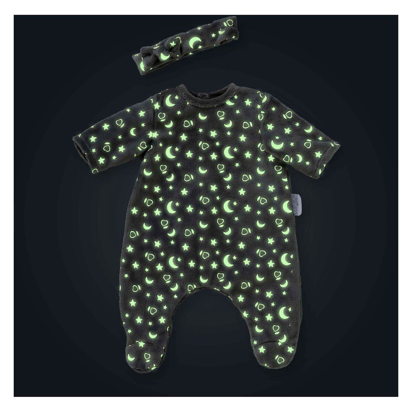 Corolle Dolls Pajamas Glitter in the Dark and Hair Band, 36cm