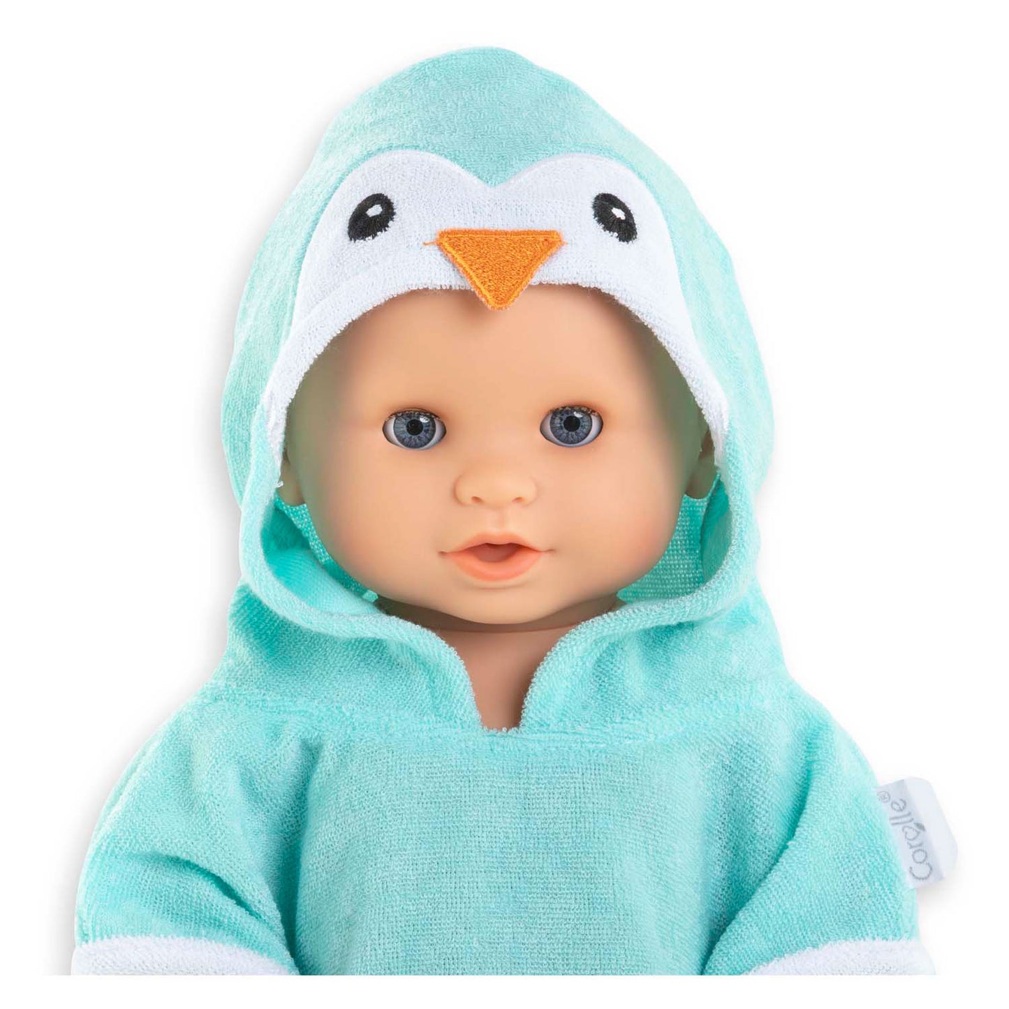 Corolle Badcape pour bébé pop - Penguin, 36cm