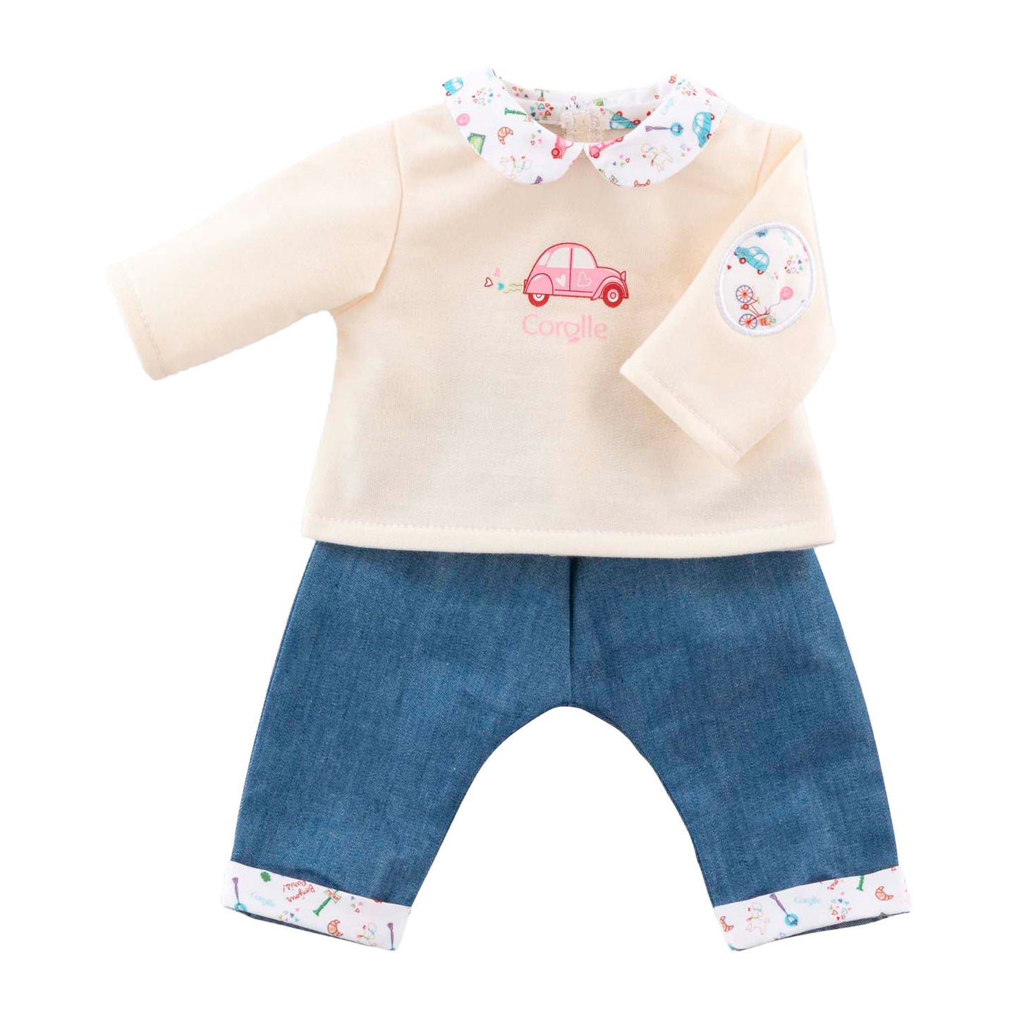 T-shirt Corolle et jeans pour bébé poupée, 36 cm