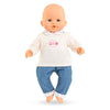 T-shirt Corolle et jeans pour bébé poupée, 36 cm