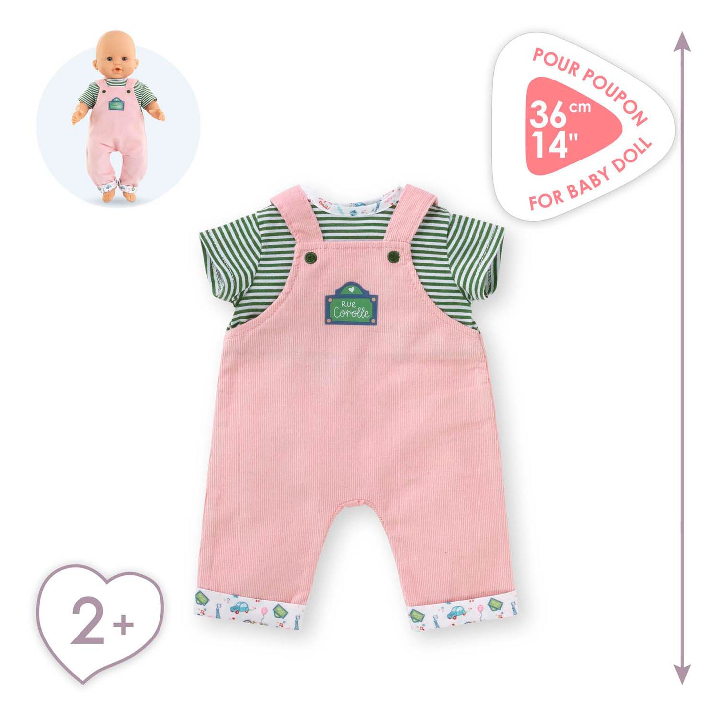 T-shirt Corolle et dans l'ensemble pour bébé pop, 36 cm