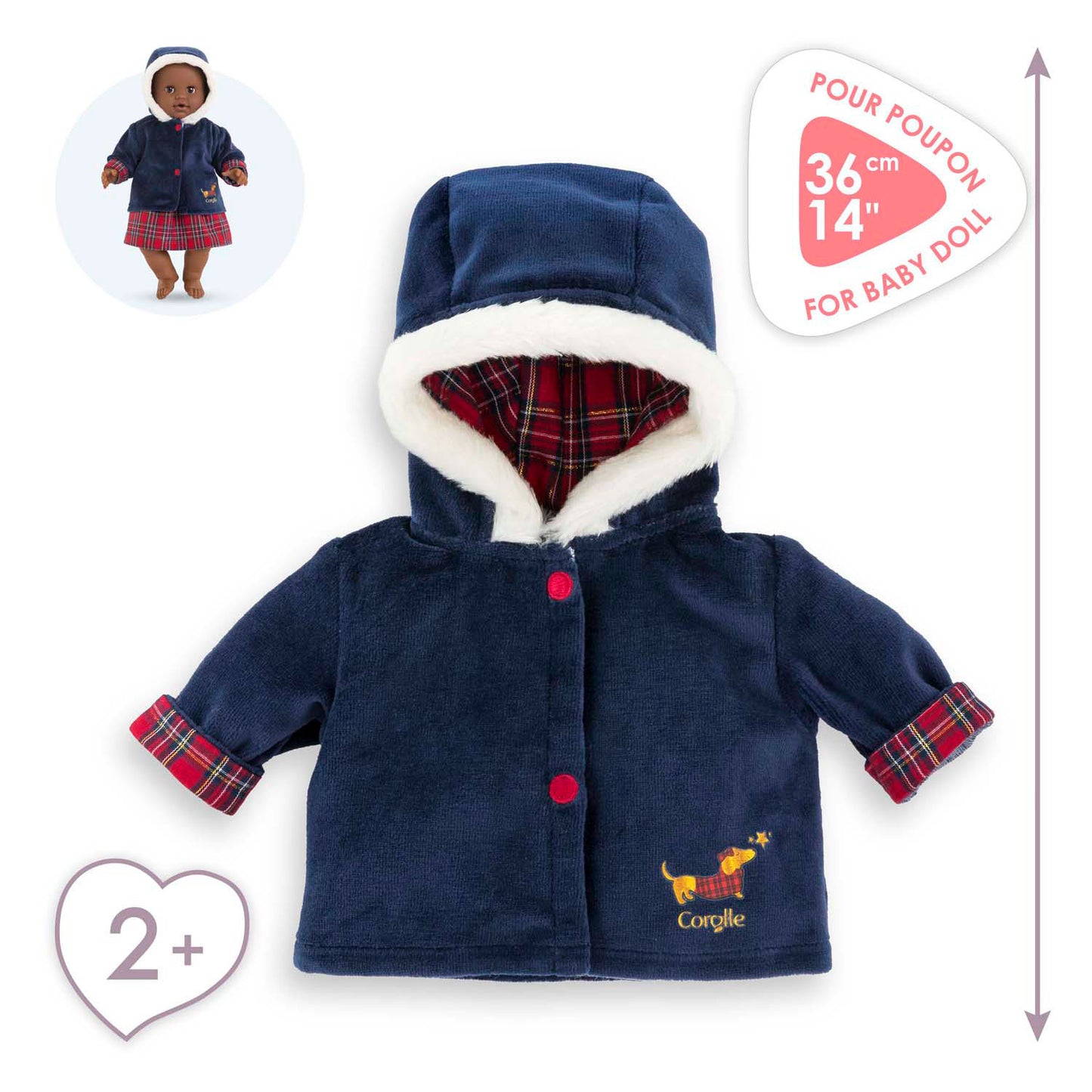 Veste Corolle Holidays pour bébé pop, 36 cm