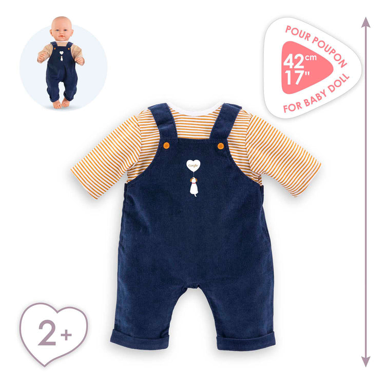 T-shirt Corolle et bleu marine dans l'ensemble pour bébé pop, 42 cm