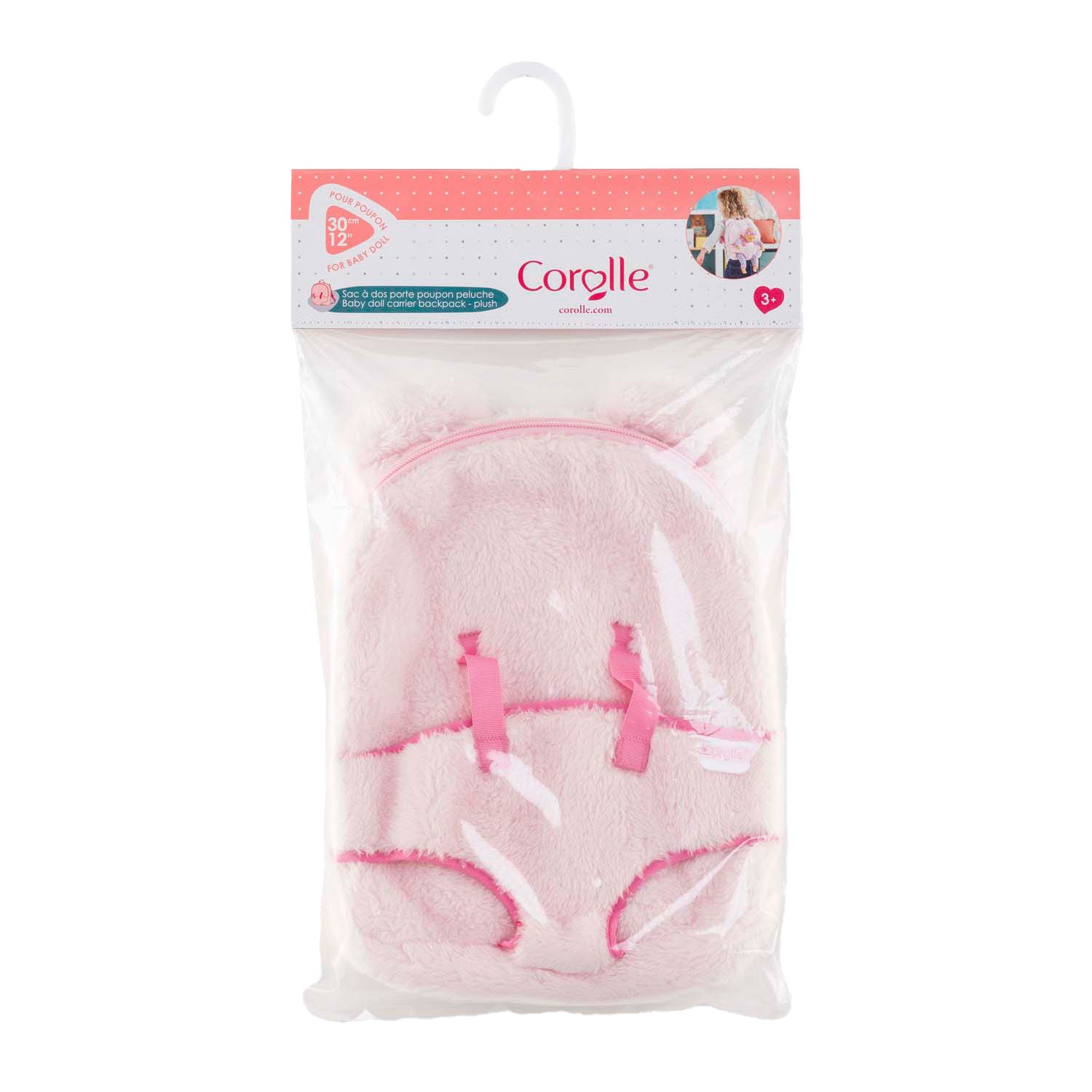 Les poupées en peluche rose corolle entourent le dos, 30 cm