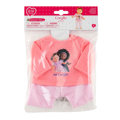 Pyjama rose corolle pour poupées de 36 cm, 2dlg.