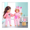 Pyjamas de licorne rose corolle pour des poupées de 36 cm, 2dlg.