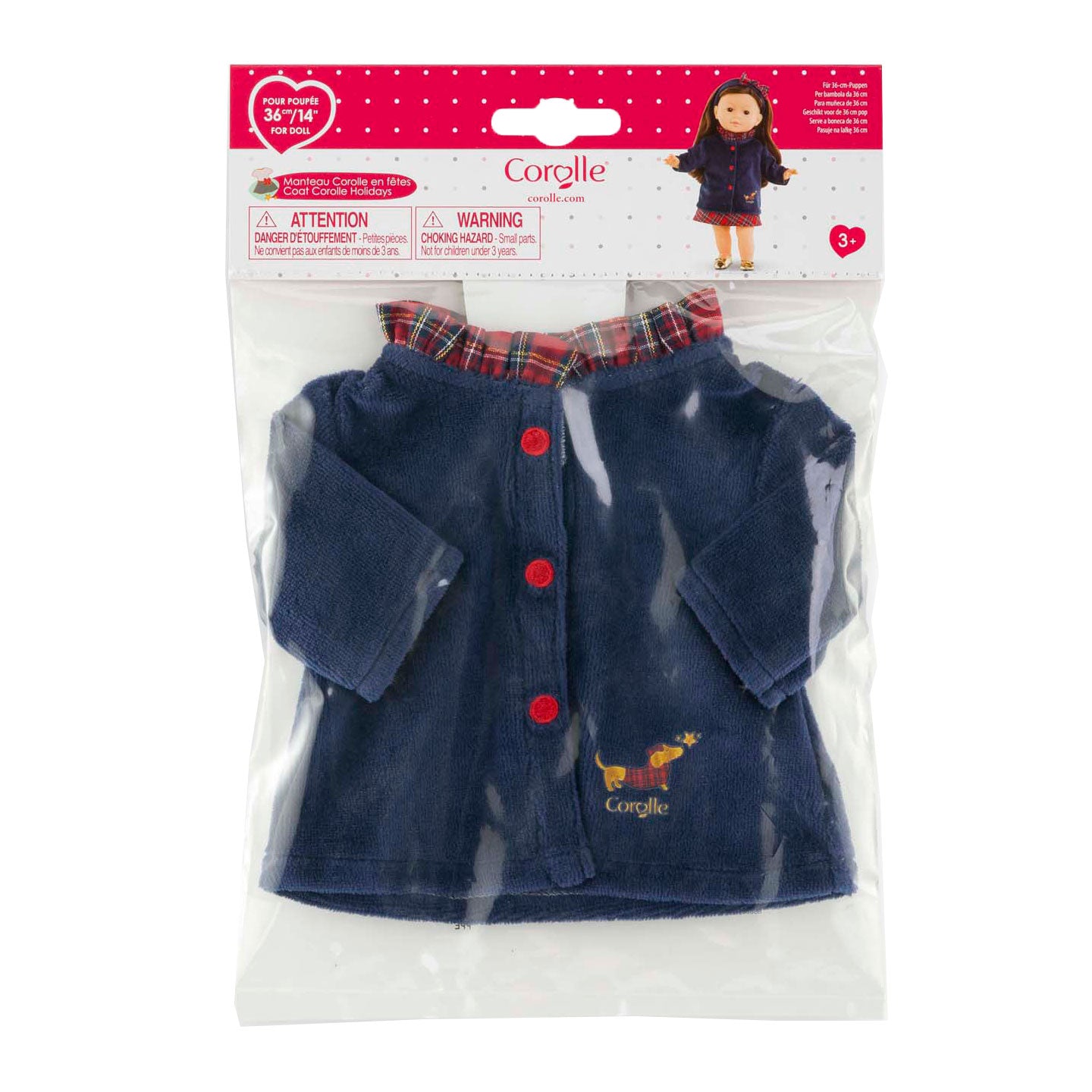 Manteau de vacances Corolle pour poupée, 36cm