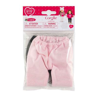 Ensemble corolle de 2 leggings pour poupées, 36 cm