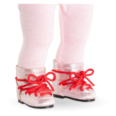 Bottes de neige rose corolle pour poupées, 36 cm