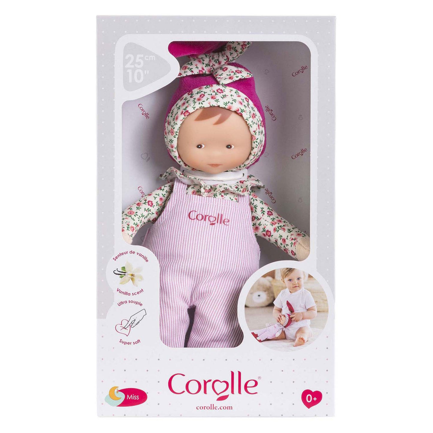 Corolle mon doudou poupée bébé miss chic rose grenadine - 25cm