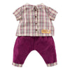 Chemise à carreaux avec pantalon Corolle petit explorateur - 30cm