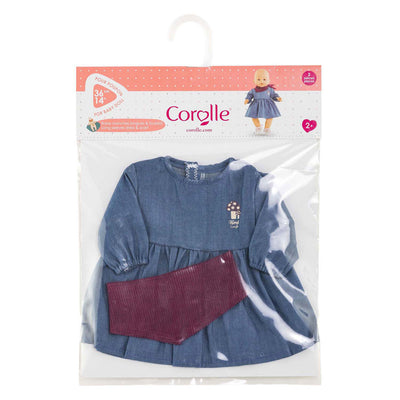 Poupée Corolle robe en jean avec écharpe petit explorateur - 36cm